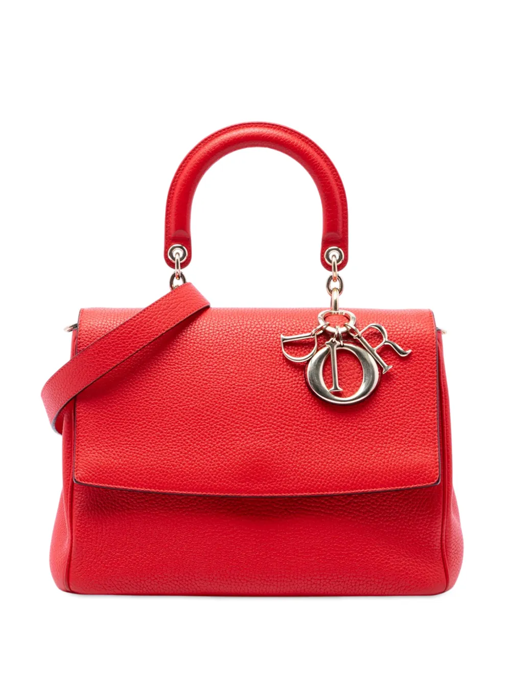Christian Dior Pre-Owned 2015 mittelgroße Be Dior Flap Satchel-Tasche aus Leder - Rot