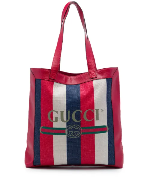 Gucci Pre-Owned 2016-2026 Canvas Baiadera Striped tote bag