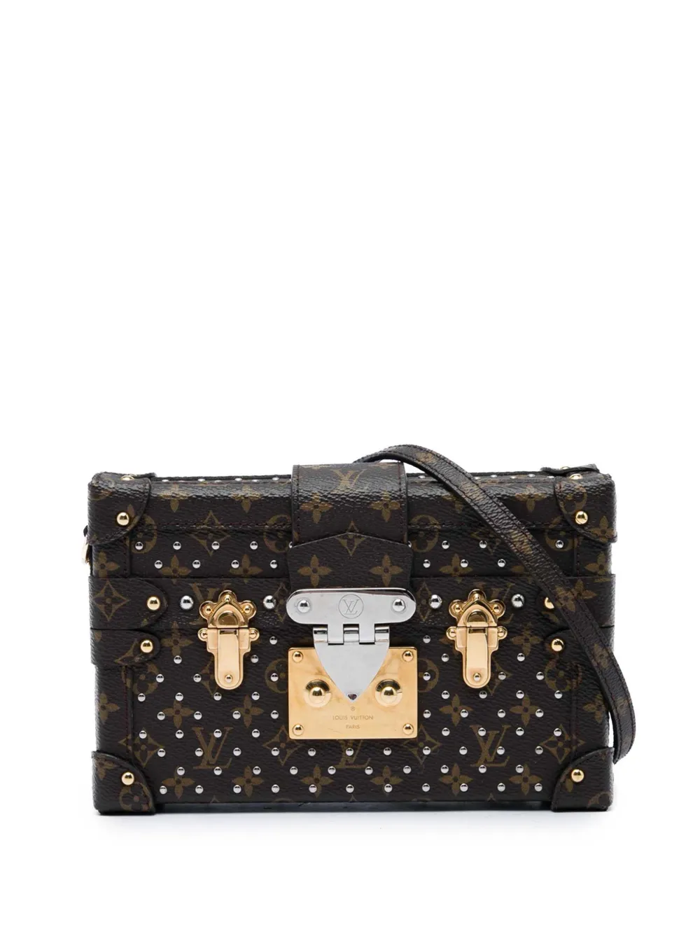 Louis Vuitton Pre-Owned 2013 Monogram Studded Petite Malle crossbody bag - Marrone