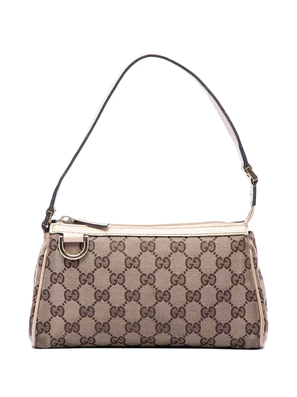 Gucci Pre-Owned sac à main Abbey D Ring Pochette en toile GG (2000-2015) - Tons neutres Gucci Pre-Owned sac à main Abbey D Ring Pochette en toile GG (2000-2015) - Tons neutres