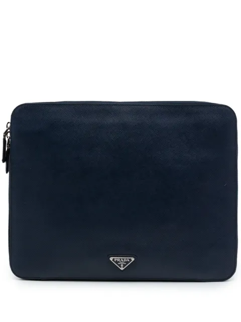 Prada Pre-Owned 2013-2026 Saffiano Laptop Case business bag