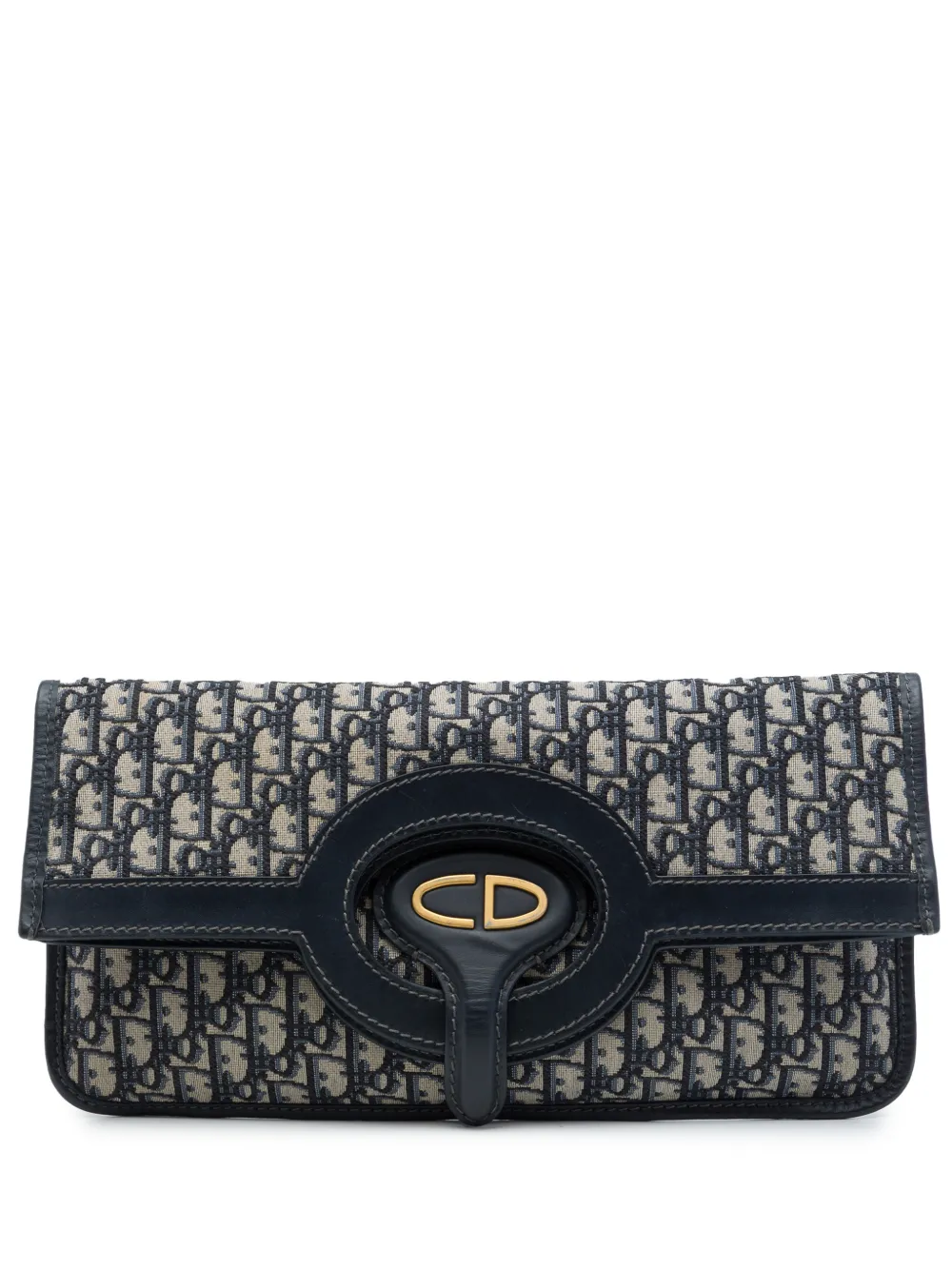 Christian Dior Pre-Owned 2020 Oblique Canvas Fold Over clutch bag - Blu