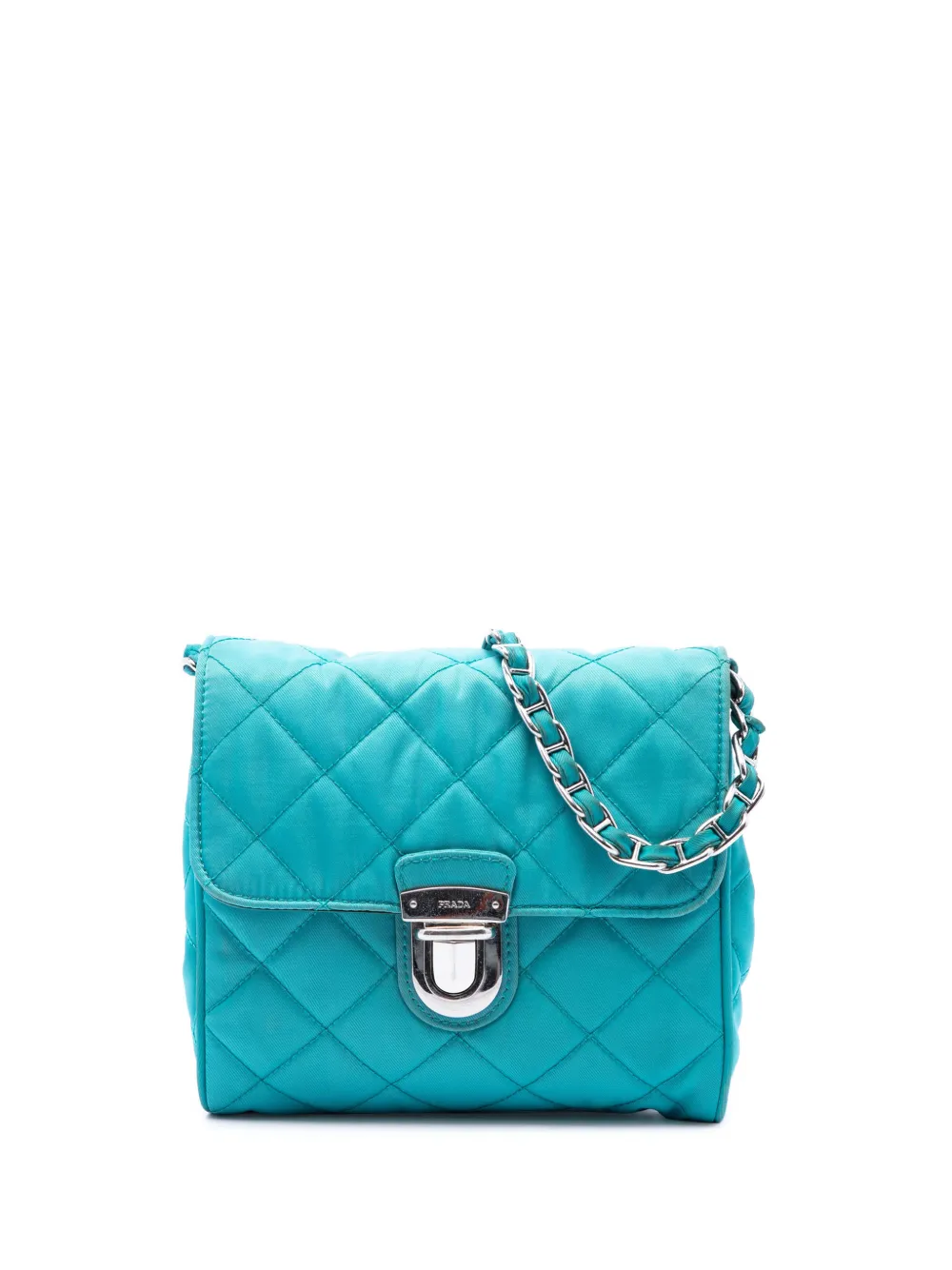 Prada Pre-Owned 2010-2016 Impuntu Tessuto Chain crossbody bag - Blu