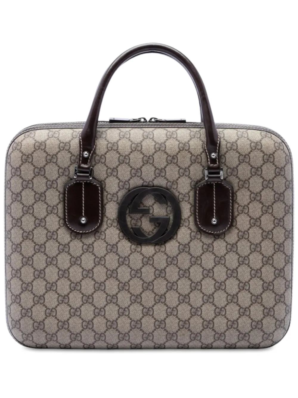 Gucci Pre-Owned sacoche à motif GG Supreme et logo GG (2016-2026) - Tons neutres