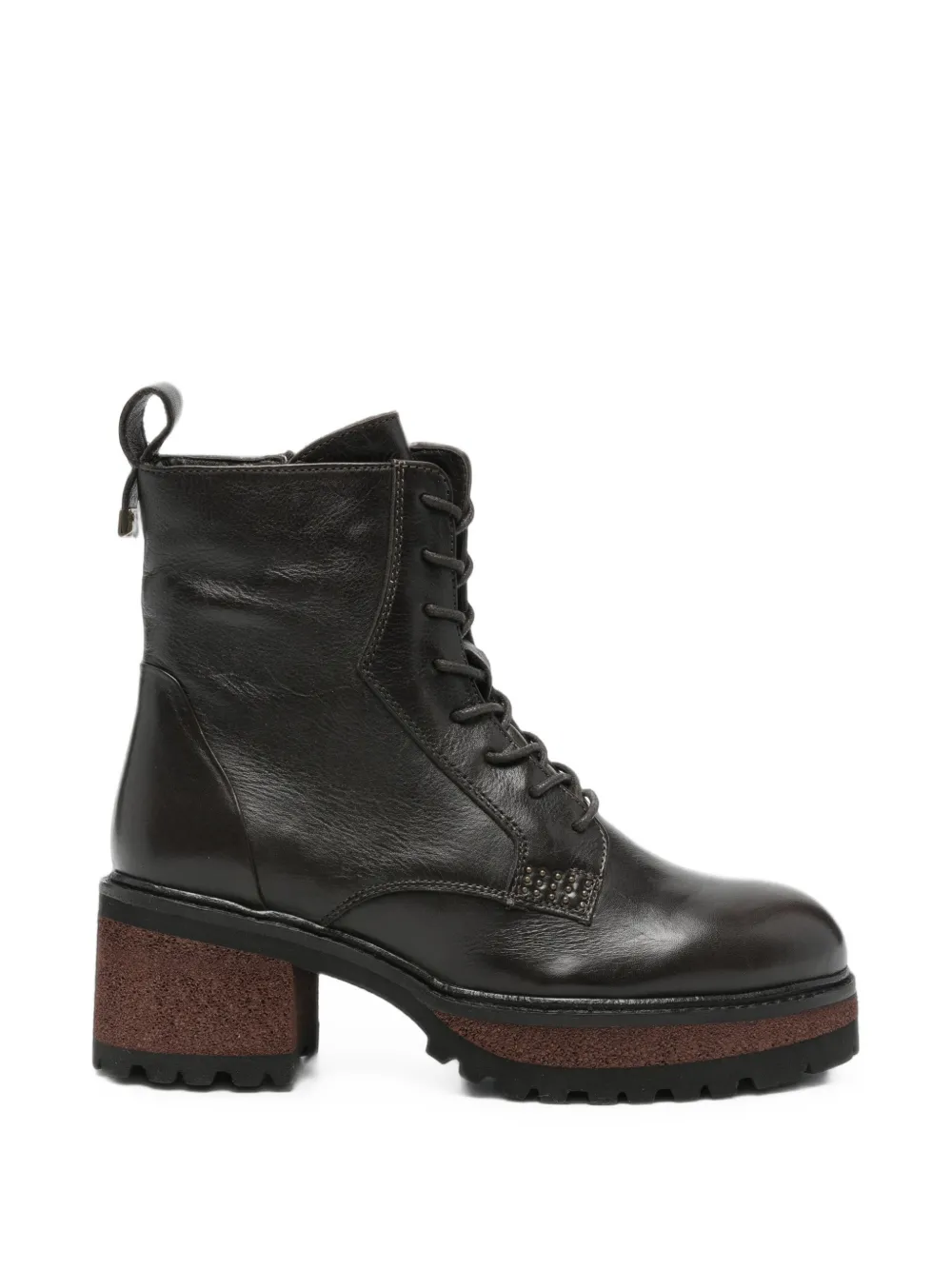 Cafènoir Lace-up Platform Boots In Black