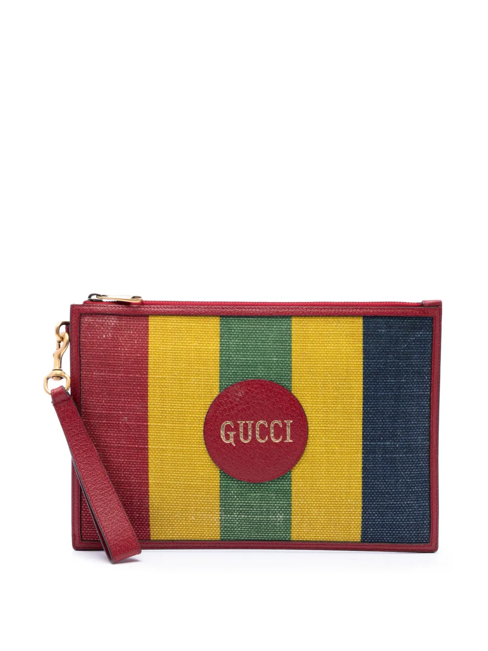 Gucci Pre-Owned pochette Baiadera en toile à rayures (2000-2015) - Multicolore