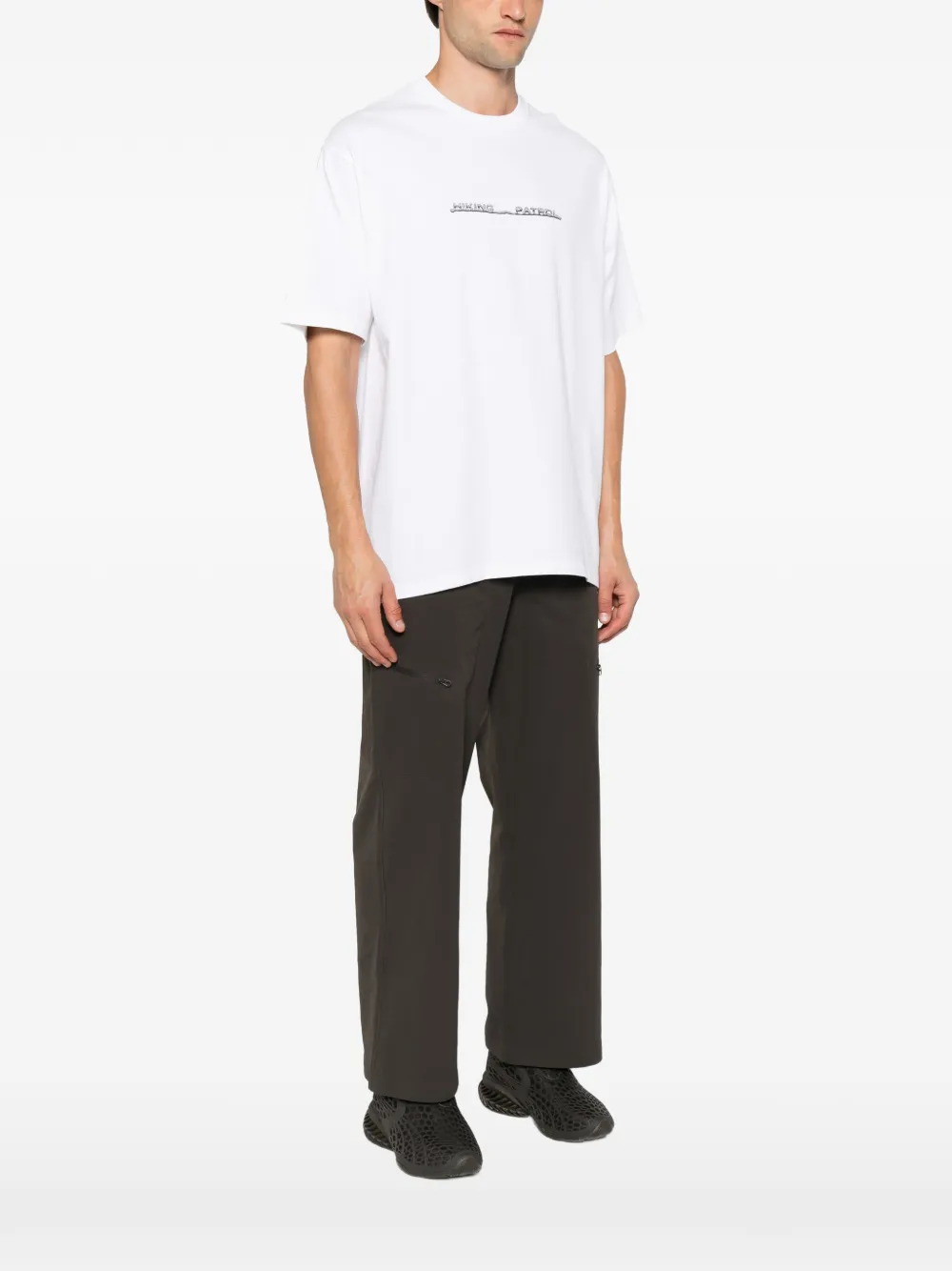 Hiking Patrol T-shirt met logoprint Wit