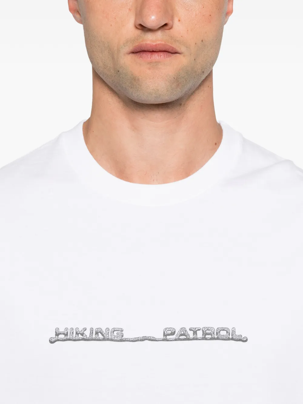 Hiking Patrol T-shirt met logoprint Wit