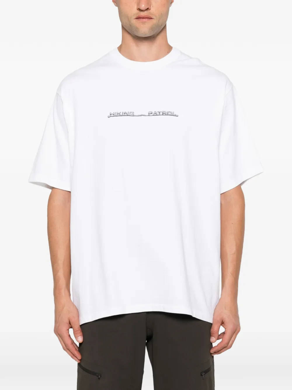 Hiking Patrol T-shirt met logoprint Wit