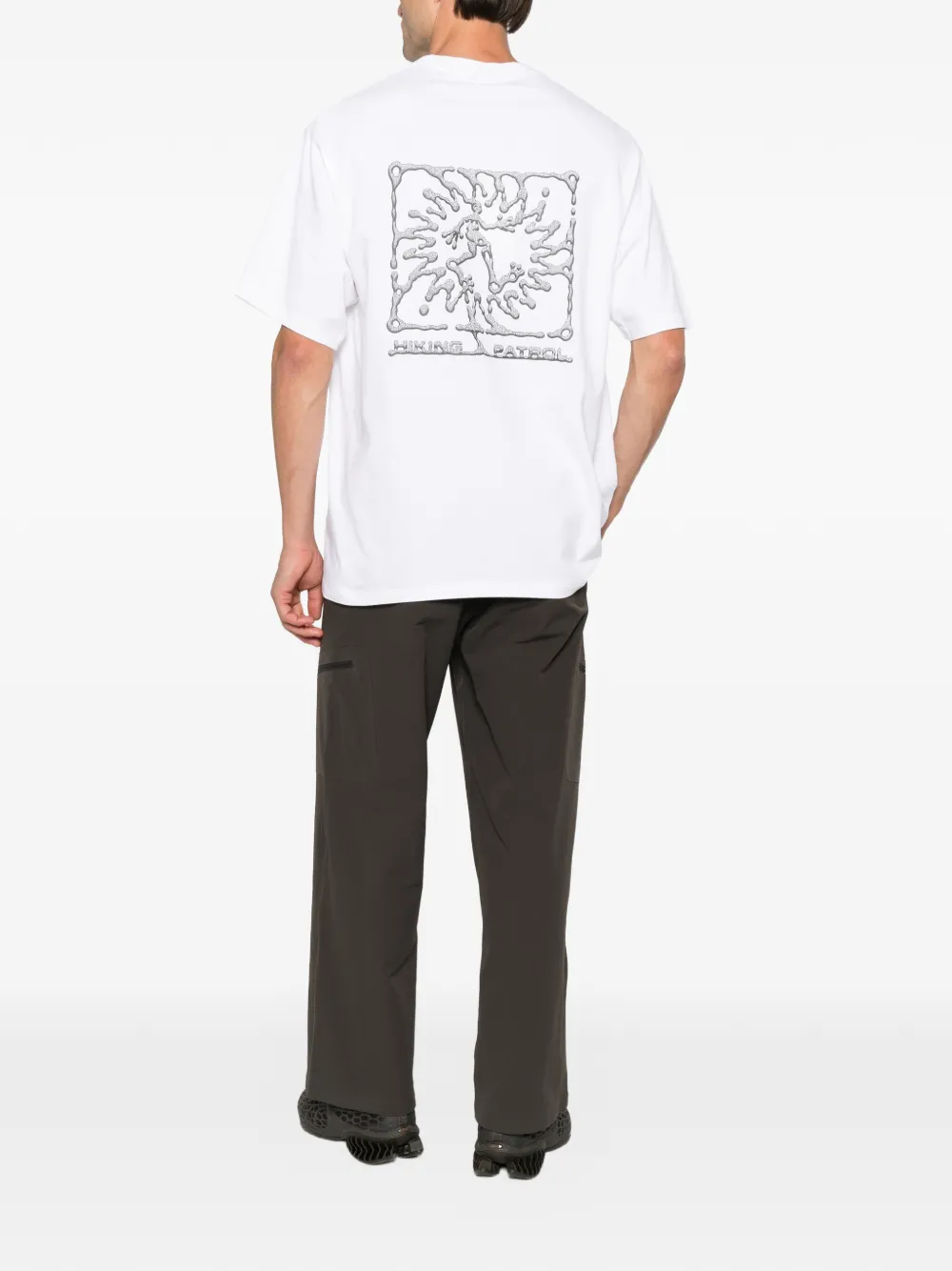 Hiking Patrol T-shirt met logoprint Wit