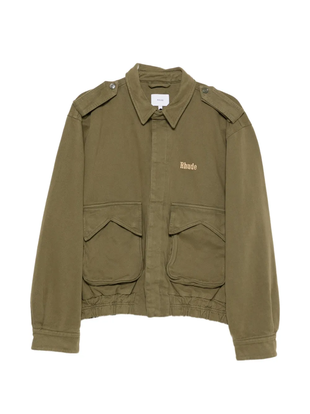 RHUDE logo-embroidered bomber jacket - Verde