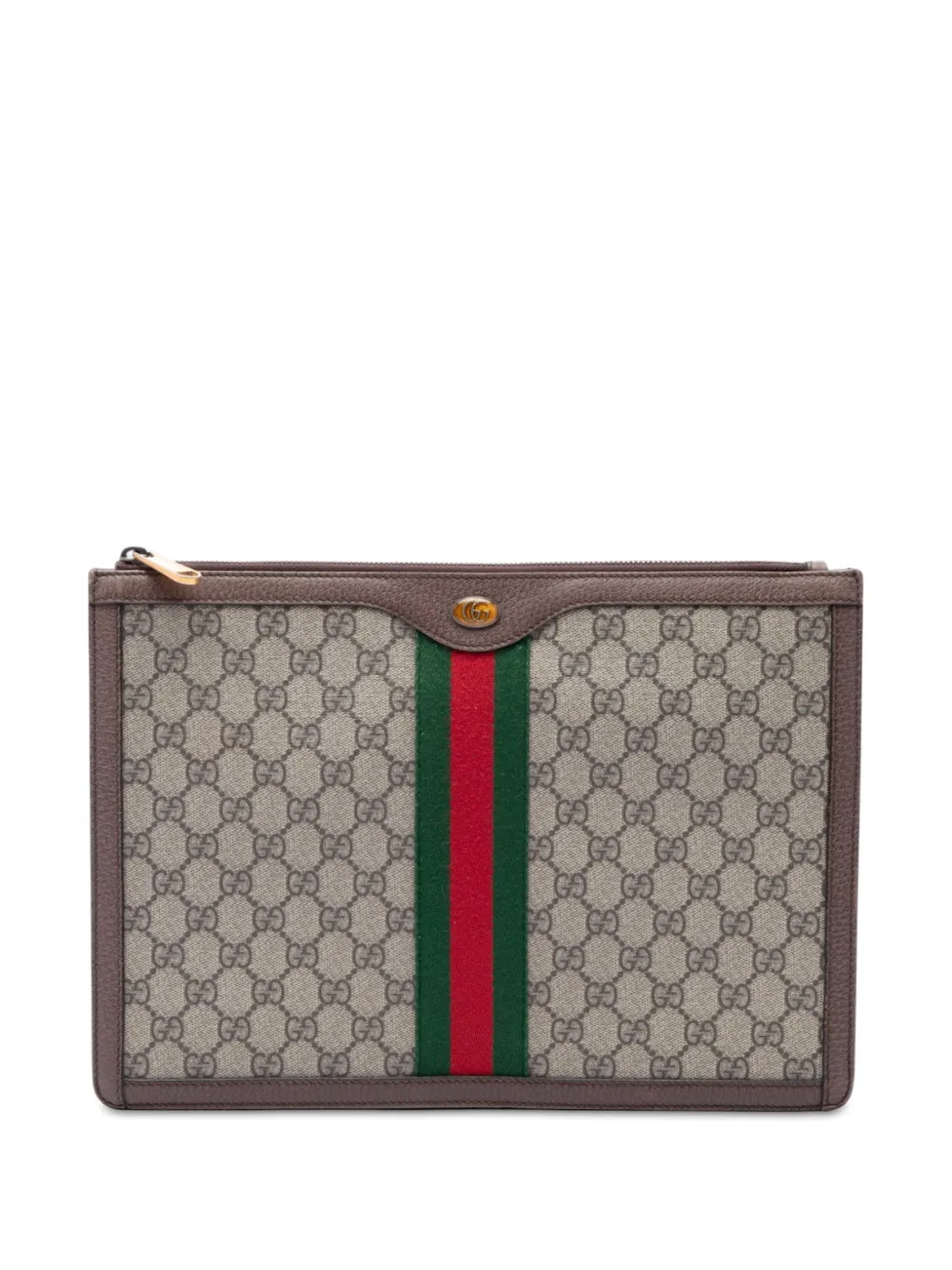 Gucci Pre-Owned pochette GG Supreme Web Ophidia (2016-2026) - Tons neutres