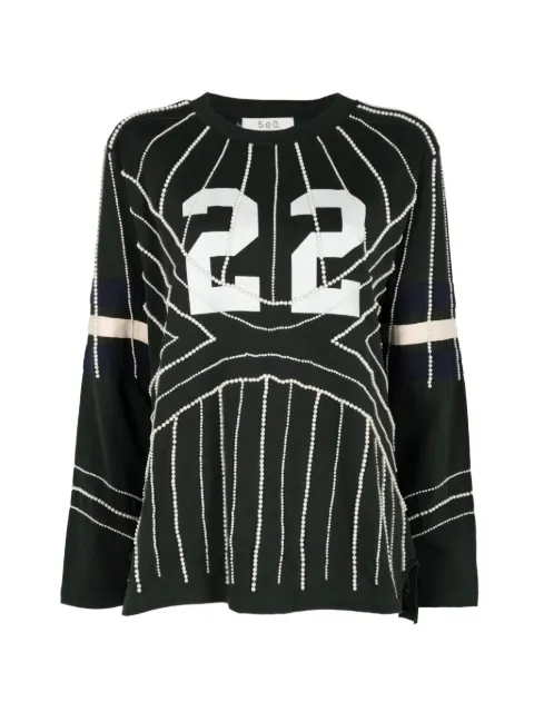 Sea Quinn bead-embellished T-shirt