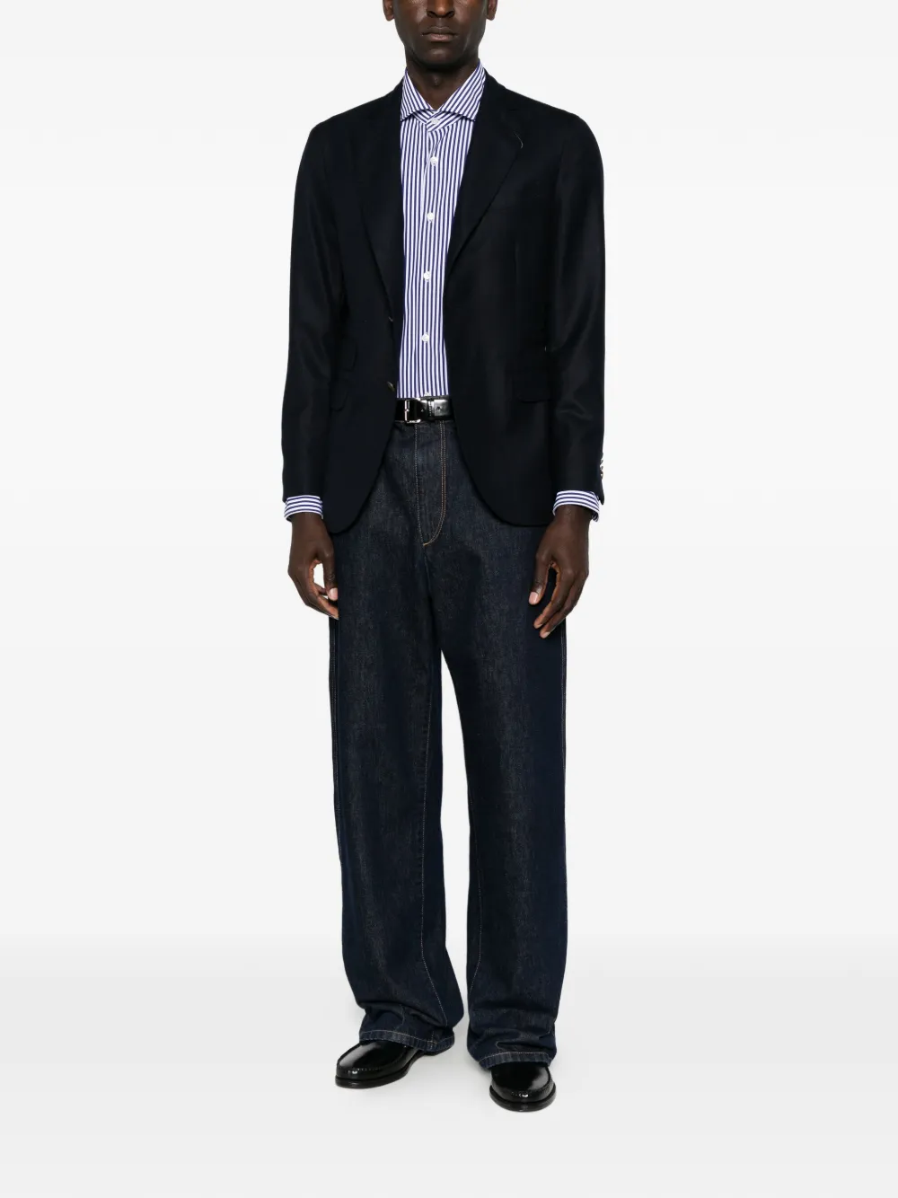 Boglioli Single-breasted Wool Blazer In Blue