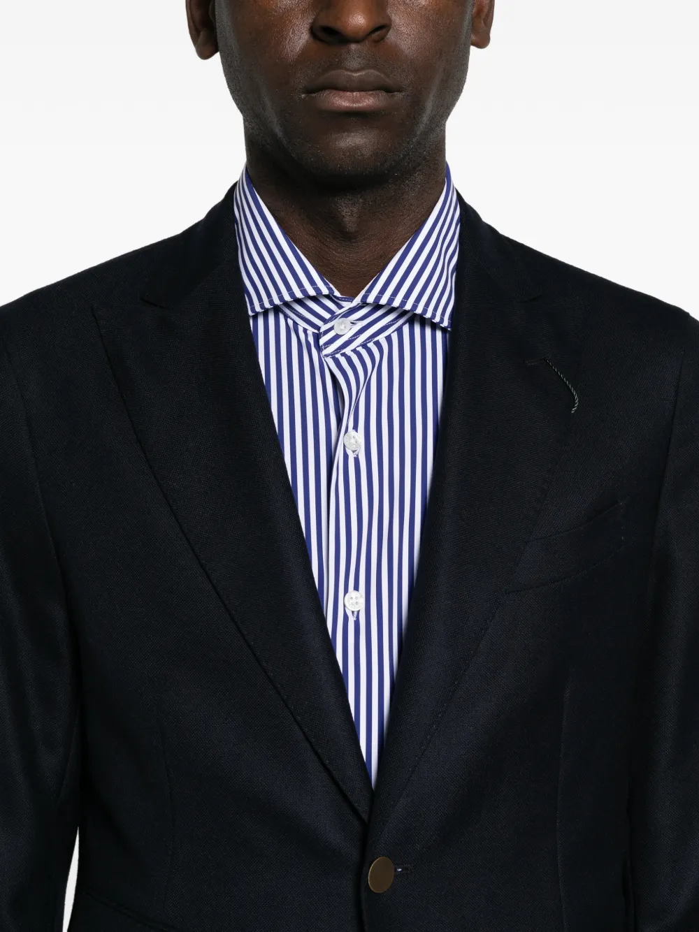 Boglioli Wollen blazer met enkele rij knopen Blauw
