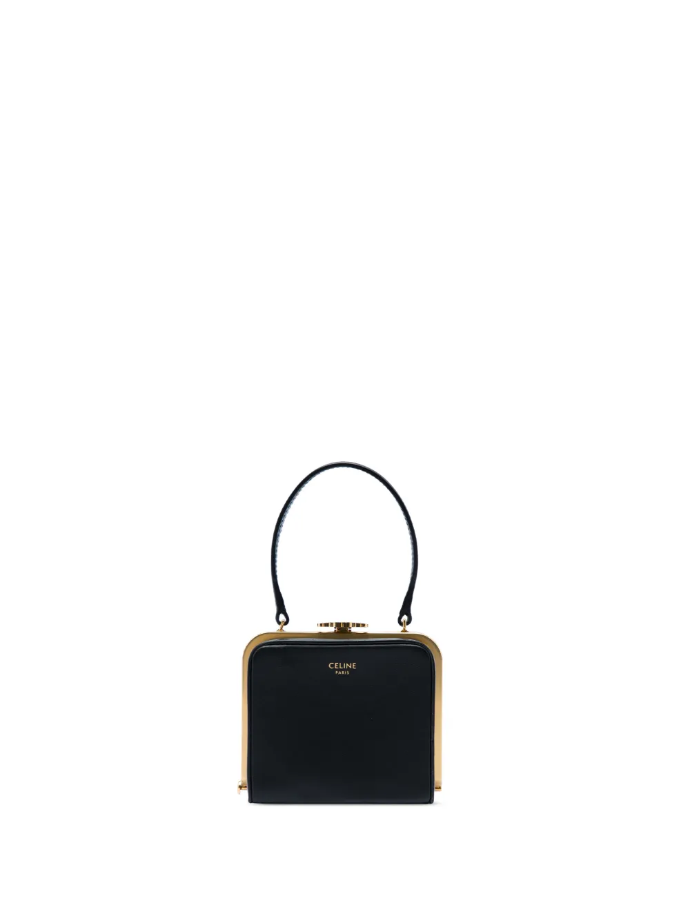 Celine Pre-Owned 2021 Calfskin Triomphe Lana Minaudiere handbag - Black