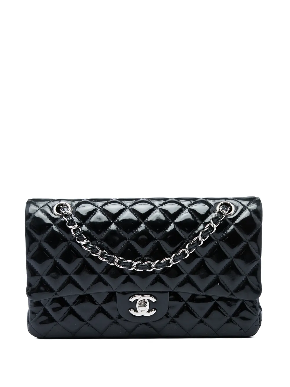 CHANEL Pre-Owned 2012 Medium Classic Patent Double Flap shoulder bag - Nero