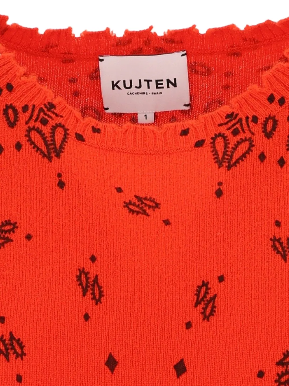 kujten Mela trui met bandana-print Oranje