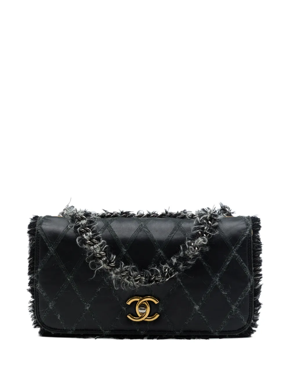 CHANEL Pre-Owned 2011 CC Quilted Lambskin Tweedy Flap shoulder bag - Nero