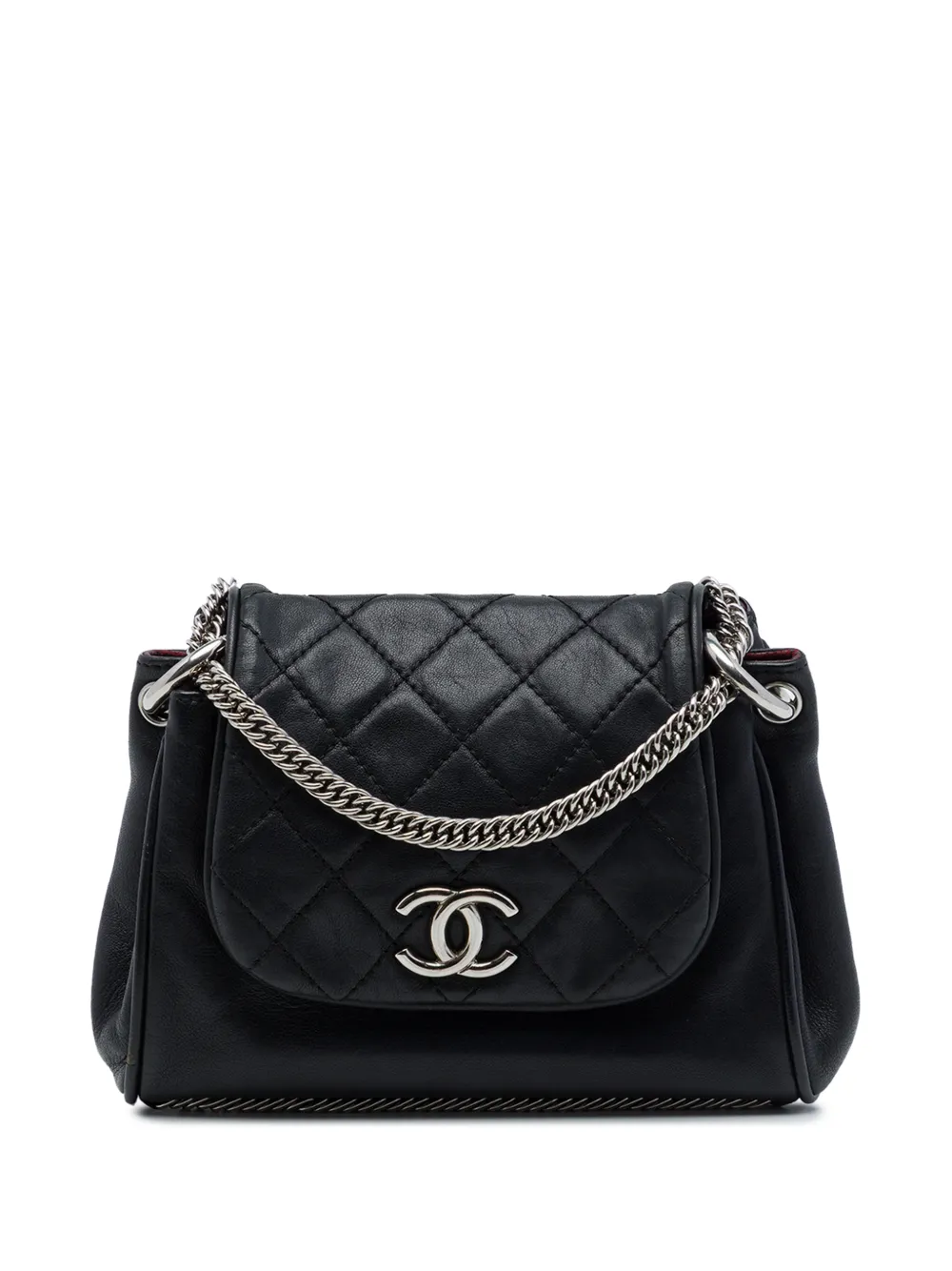 CHANEL Pre-Owned 2008-2009 CC Quilted Lambskin Bijoux Chain Accordion Flap shoulder bag - Nero