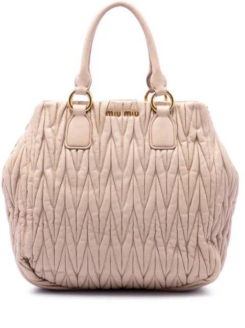Miu Miu Pre-Owned 2010-2026 Matelasse Nappa Convertible Tote satchel