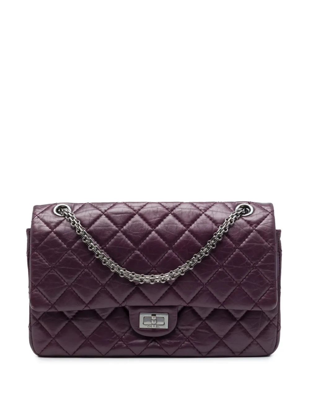 CHANEL Pre-Owned 2011 Quilted Metallic Aged Calfskin Reissue 2.55 Double Flap 226 shoulder bag - Viola