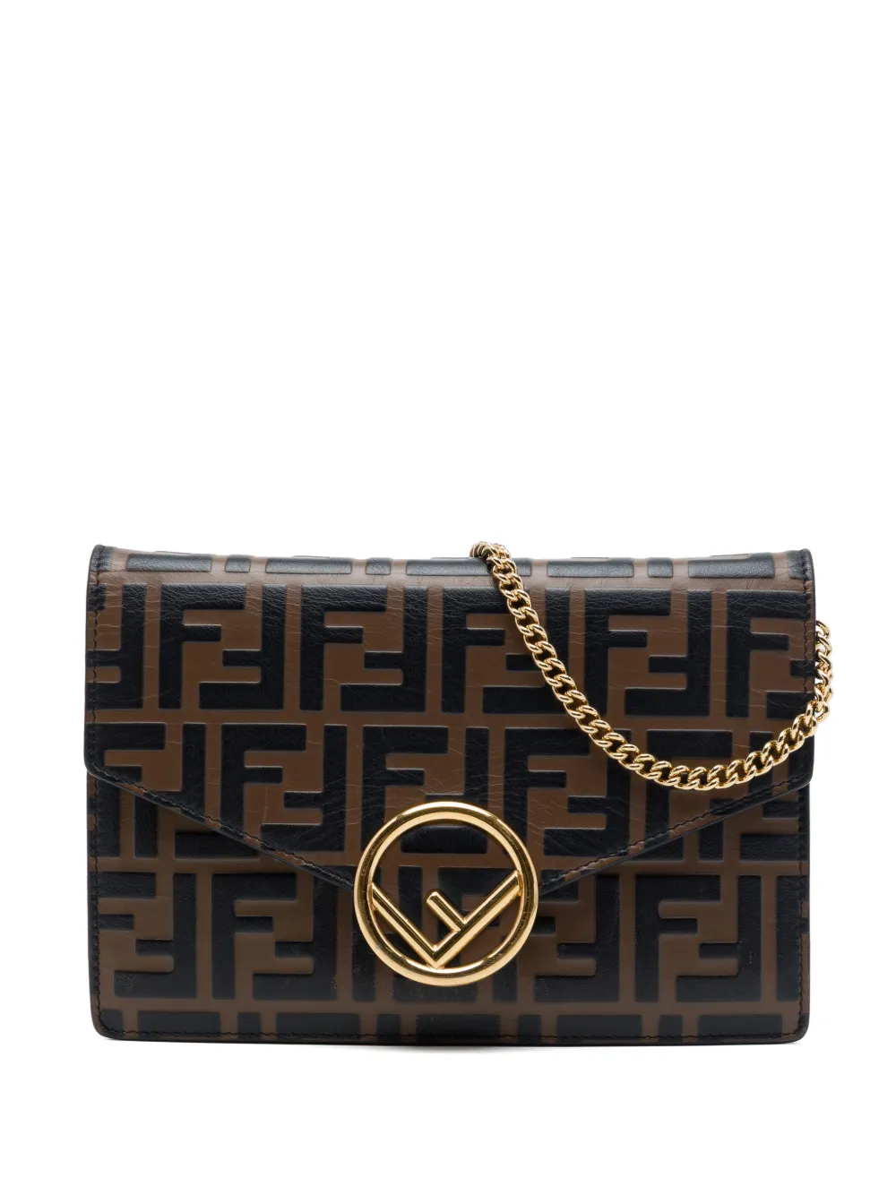 Fendi Pre-Owned 2010-2026 F is Fendi Envelope Wallet On Chain Umhängetasche - Braun