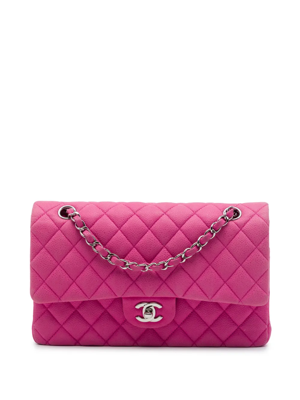 CHANEL Pre-Owned 2013-2014 Medium Classic Caviar Double Flap shoulder bag - Rosa