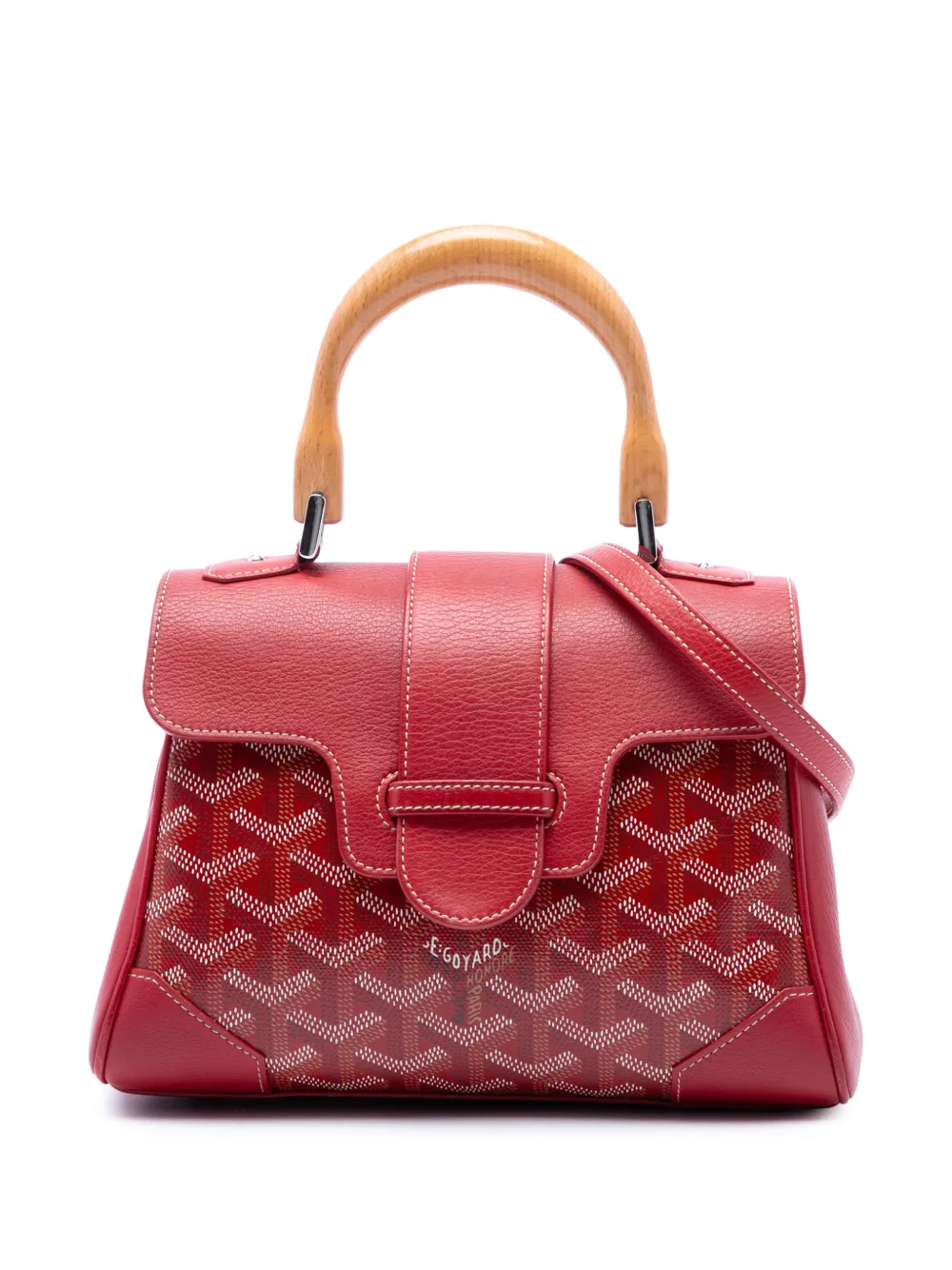 Goyard Pre-Owned 2017 mini Goyardine Saigon Souple Satchel-Tasche - Rot