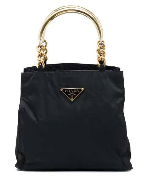 Prada Pre-Owned 2013-2026 Tessuto Metal Handle Bag tote bag