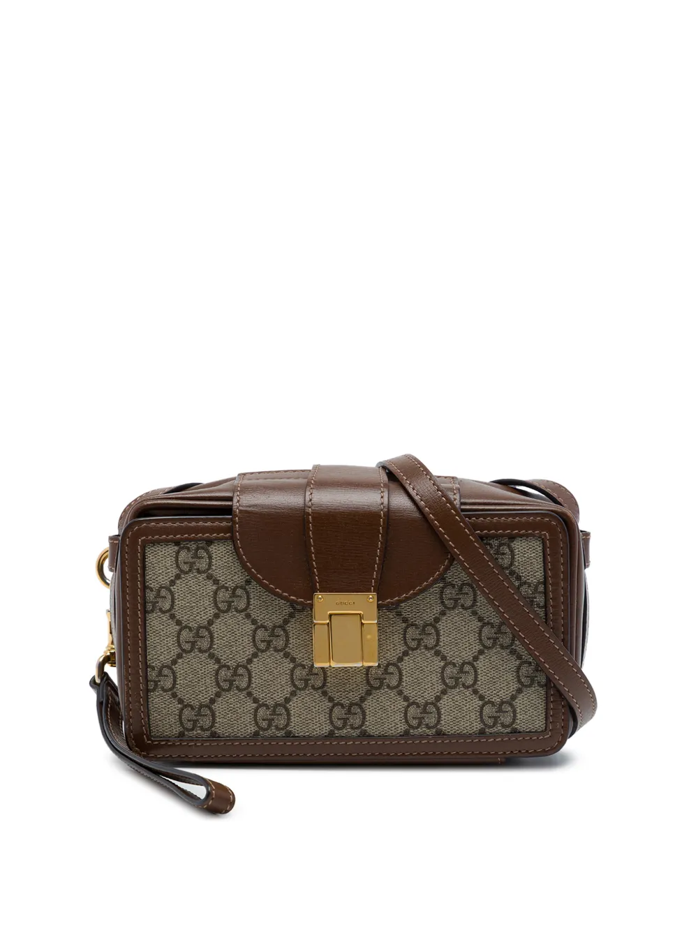 Gucci Pre-Owned 2000-2015 Mini GG Supreme Clasp crossbody bag - Toni neutri