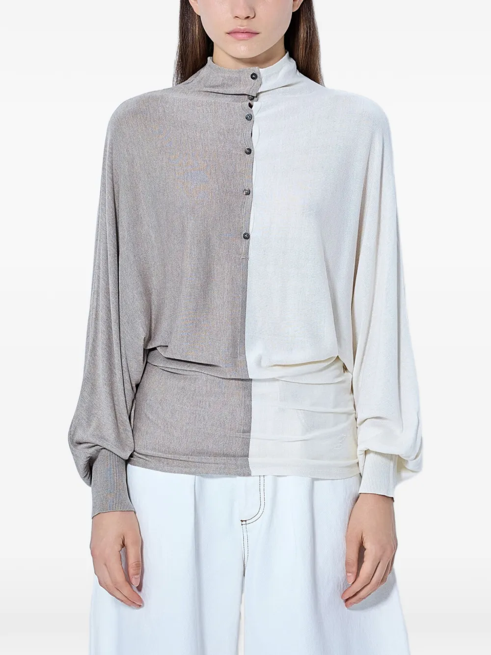 Jacquemus The Losange knit polo - Neutrals