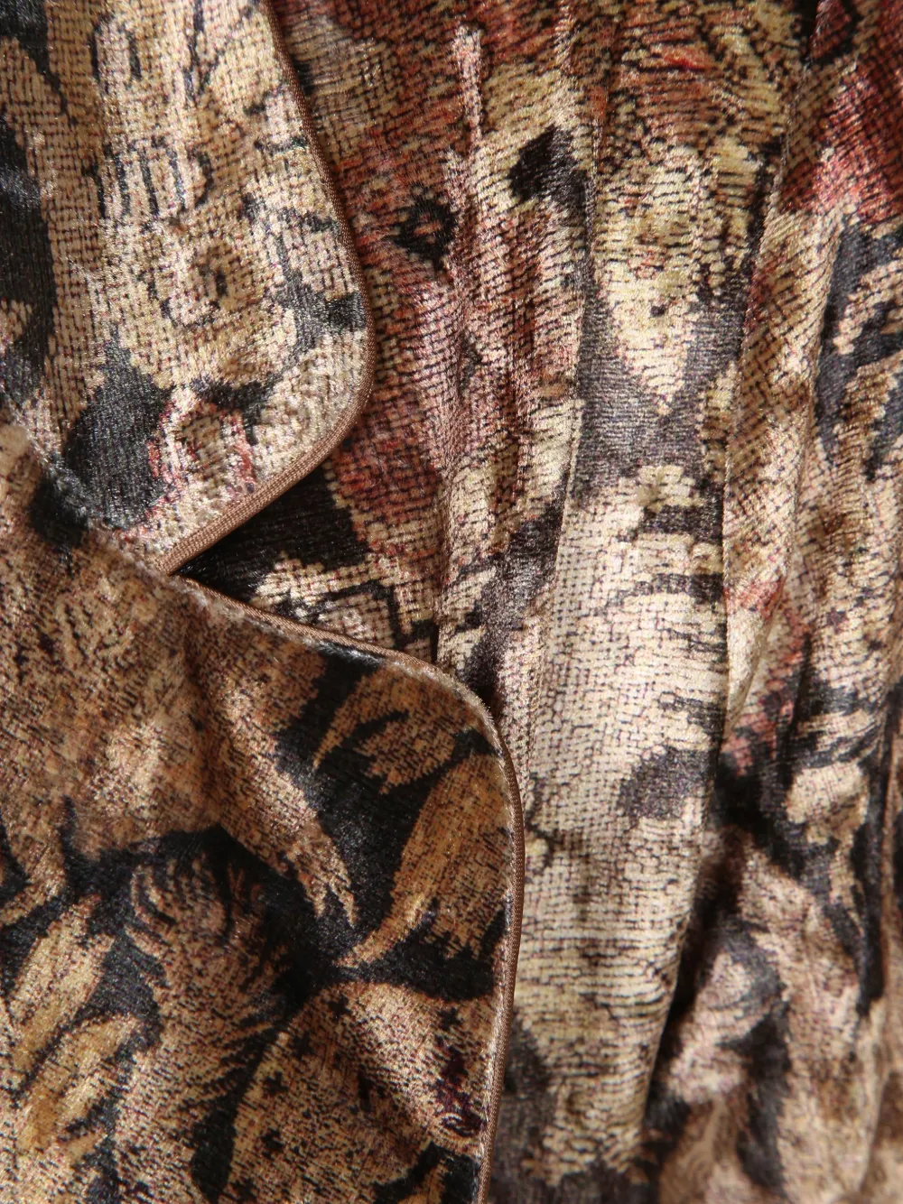 Pierre-Louis Mascia Ranat jack met bloemenprint en ceintuur Bruin