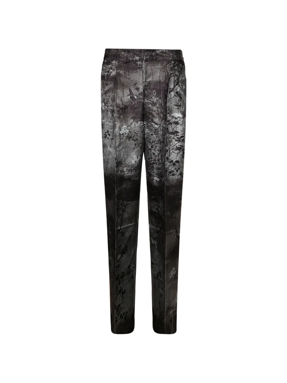 Pierre-Louis Mascia floral-print silk-jacquard trousers - Gris Pierre-Louis Mascia floral-print silk-jacquard trousers - Gris