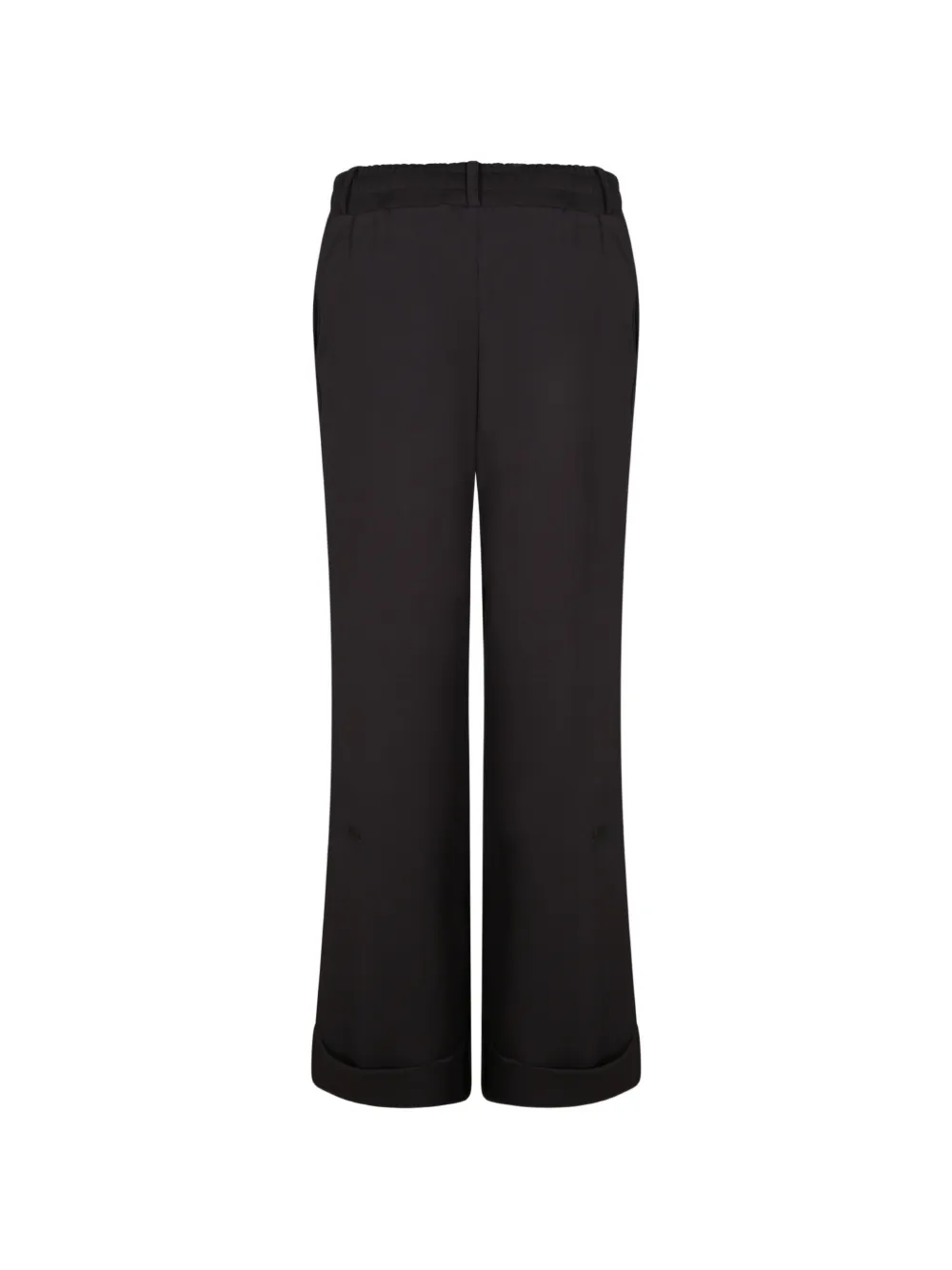 OWN Broek met omgeslagen pijpen Zwart