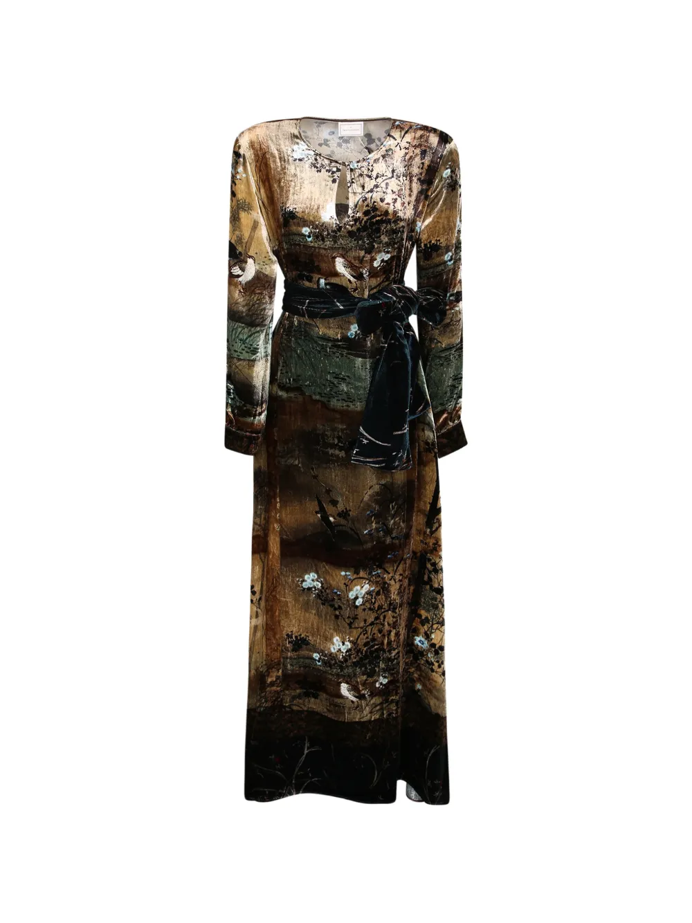 Pierre-Louis Mascia Kanpur landscape-print maxi dress Bruin