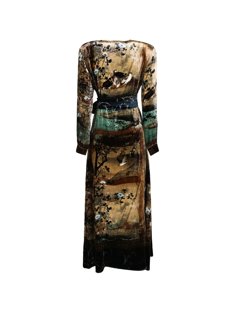 Pierre-Louis Mascia Kanpur landscape-print maxi dress Bruin