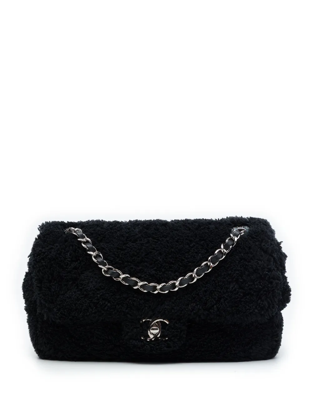 CHANEL Pre-Owned 2019 Medium Quilted Terry Cloth Coco Beach Flap shoulder bag - Nero
