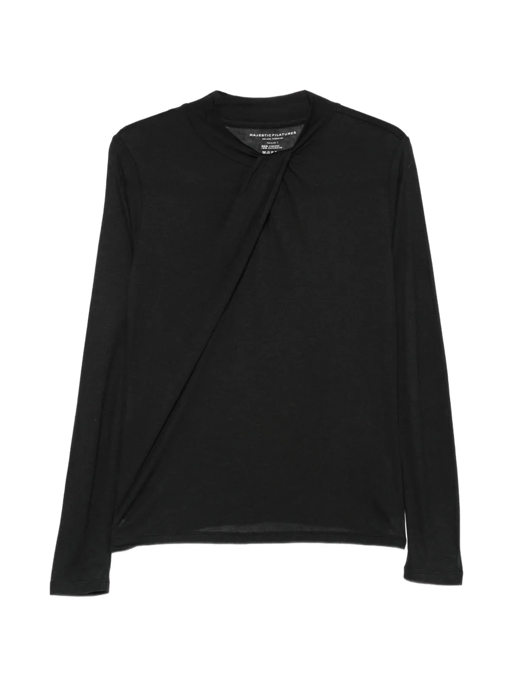 Majestic Filatures twist-detail long-sleeve top