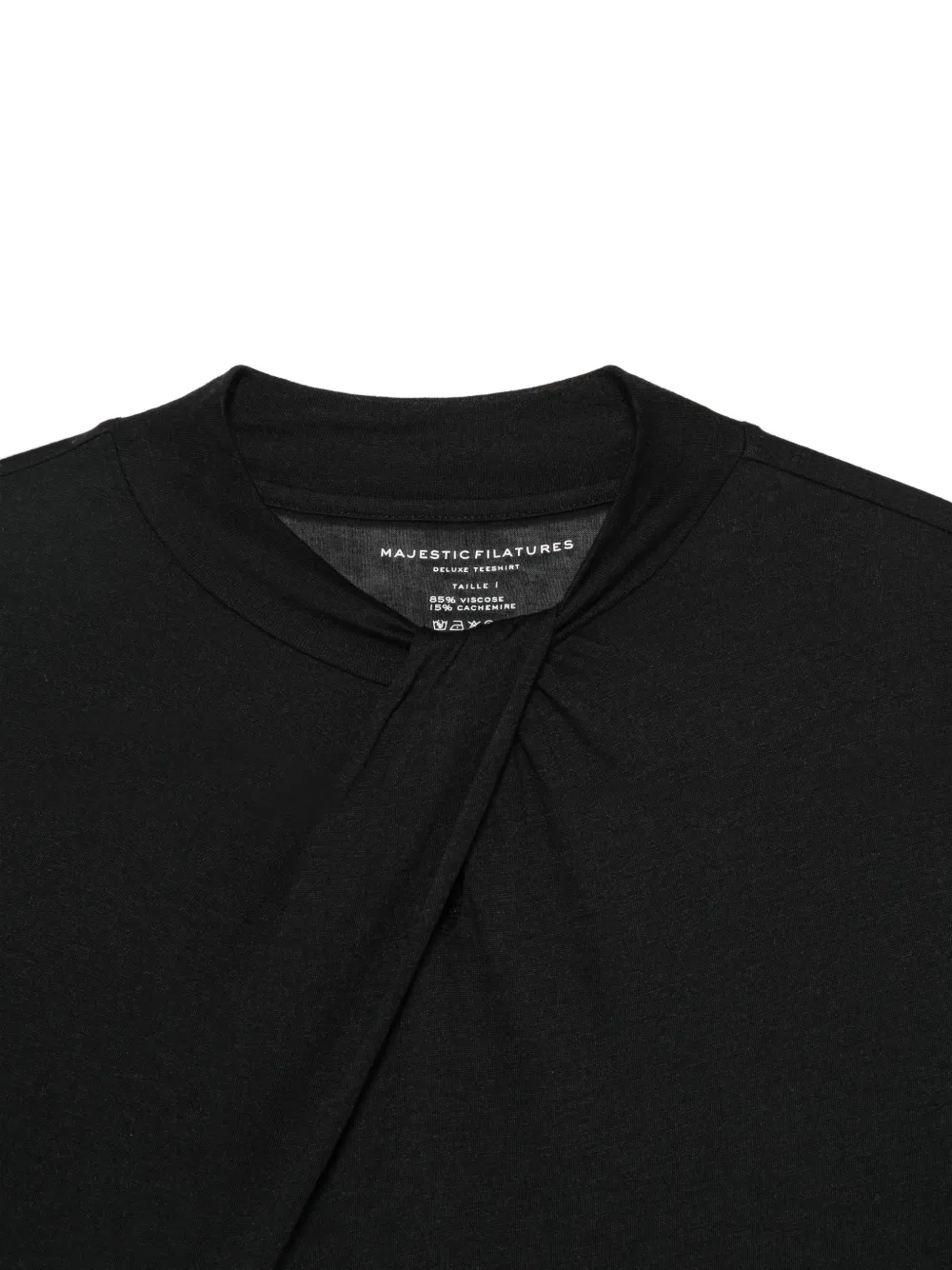 Majestic Filatures Top met gedraaid detail Zwart