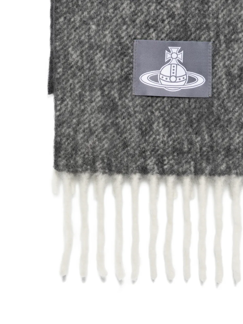 Vivienne Westwood Sjaal met Orb-patch en franje Grijs