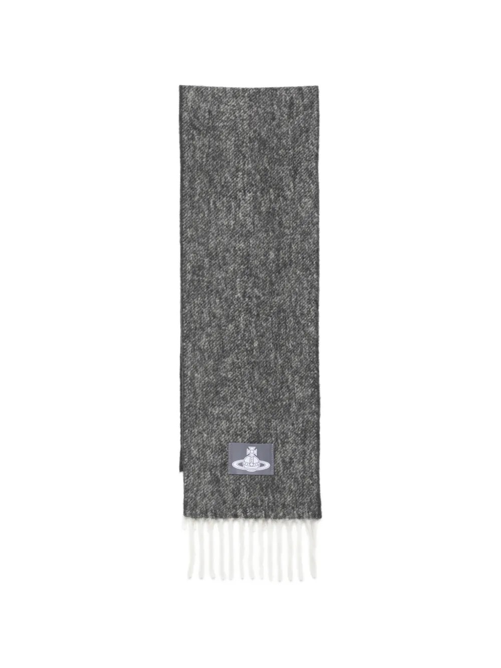 Vivienne Westwood Orb-patch fringed scarf