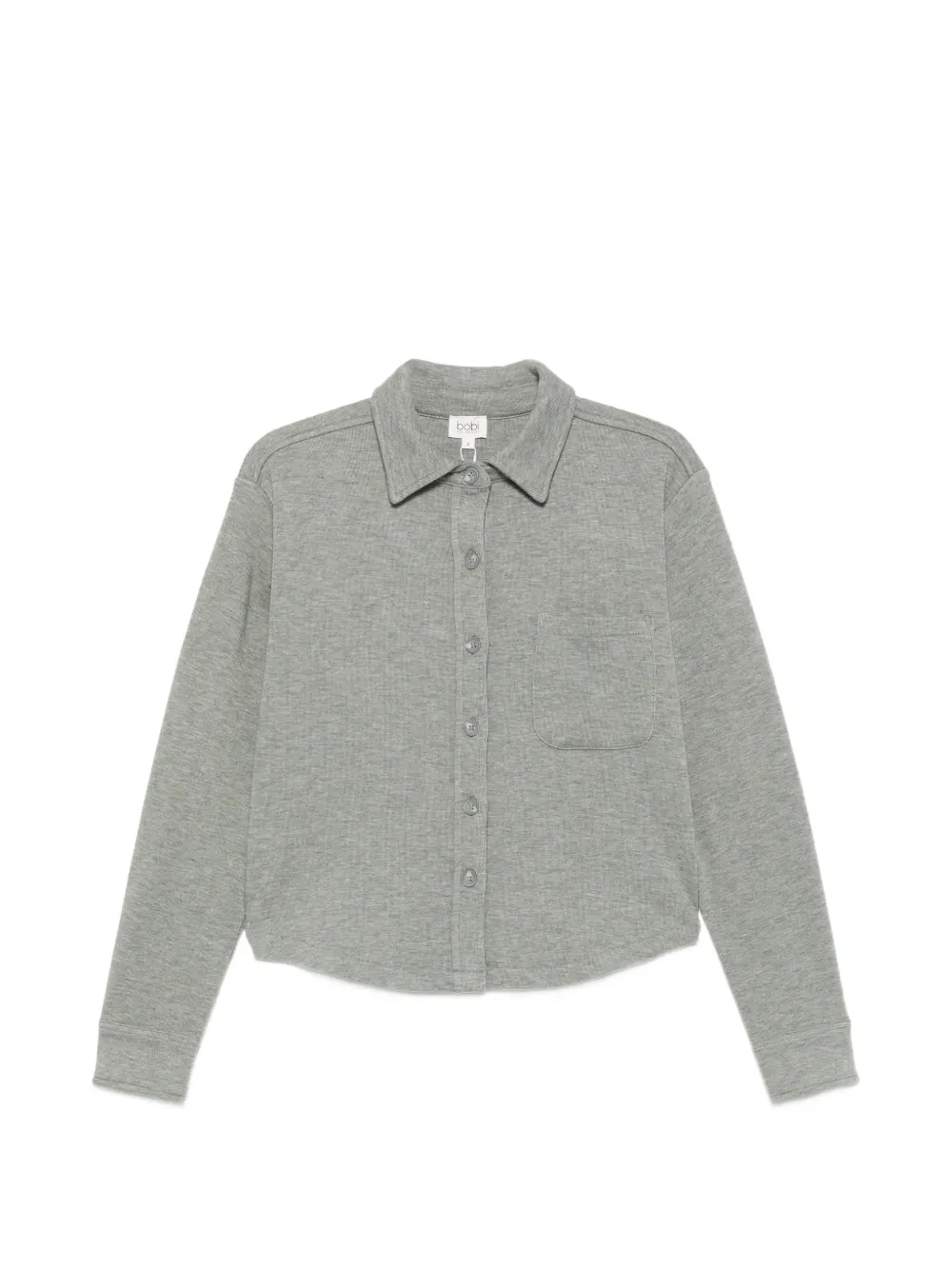 Bobi chemise crop à manches longues - Gris Bobi chemise crop à manches longues - Gris