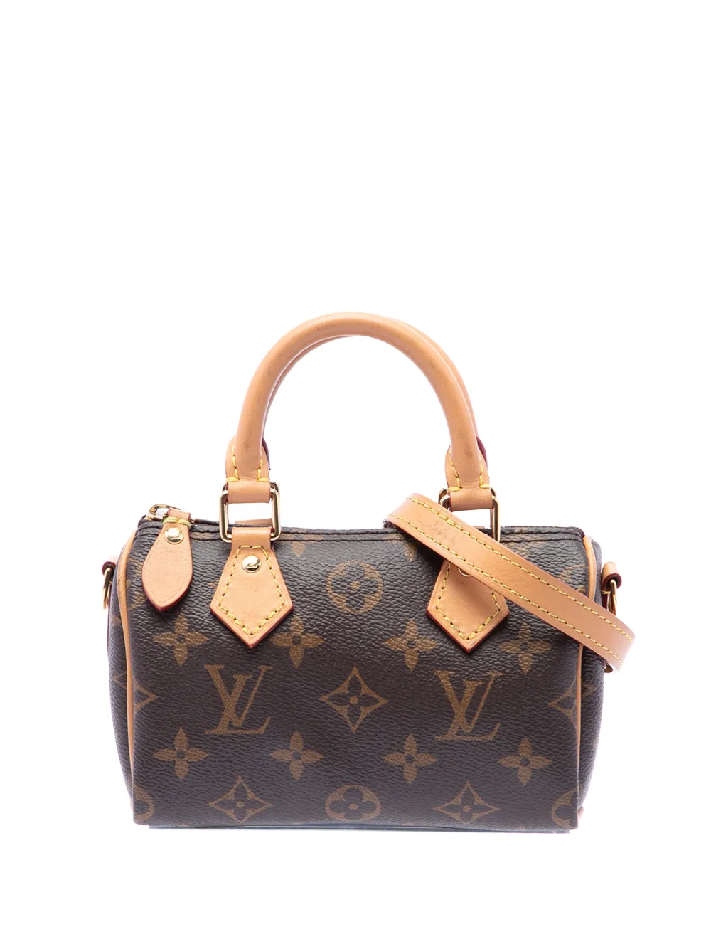 Louis Vuitton Pre-Owned 2023 Monogram Nano Speedy Bamdouliere Satchel-Tasche - Braun