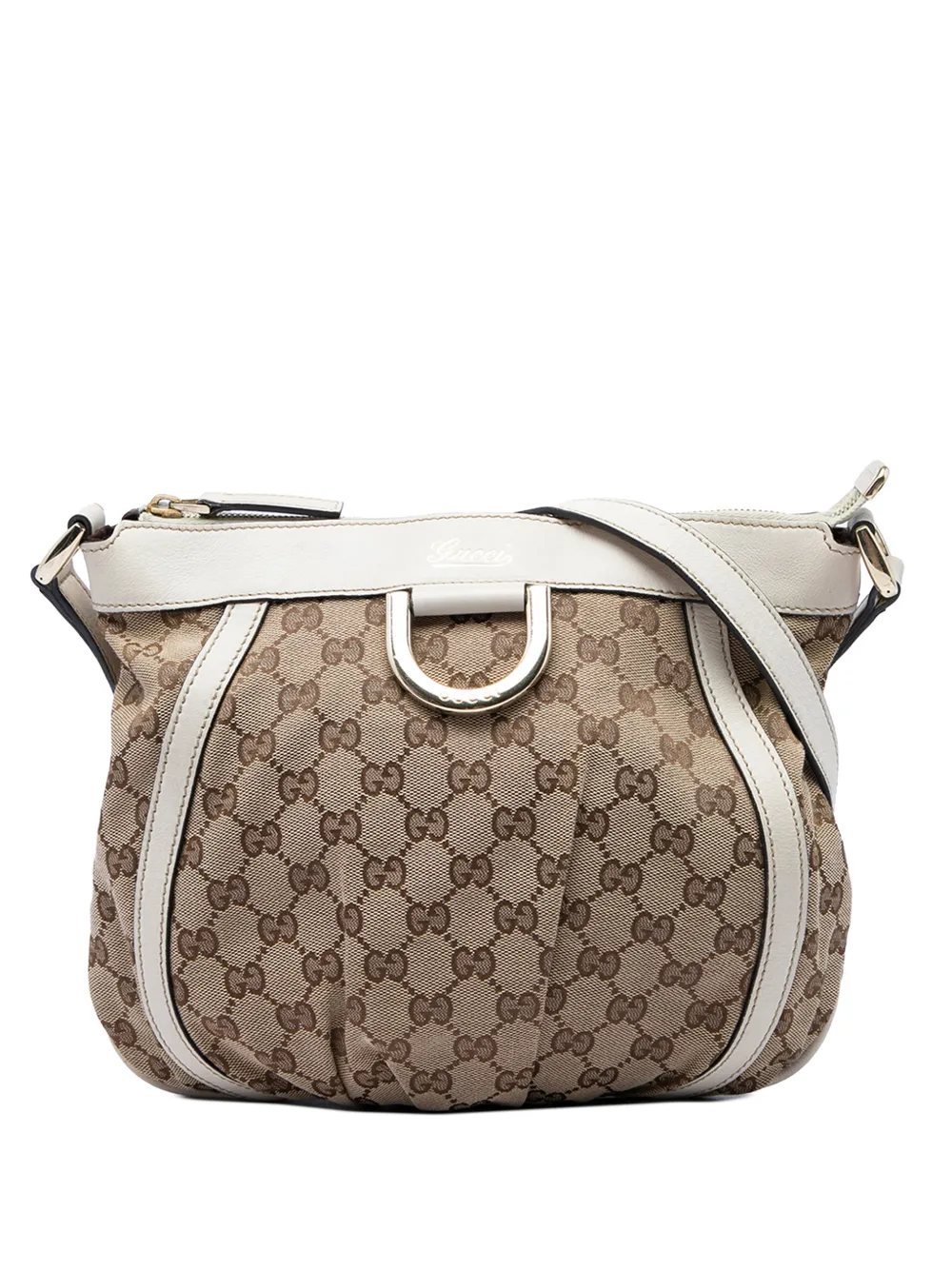 Gucci Pre-Owned 2016-2026 Abbey Umhängetasche aus GG-Canvas mit D-Ring - Nude