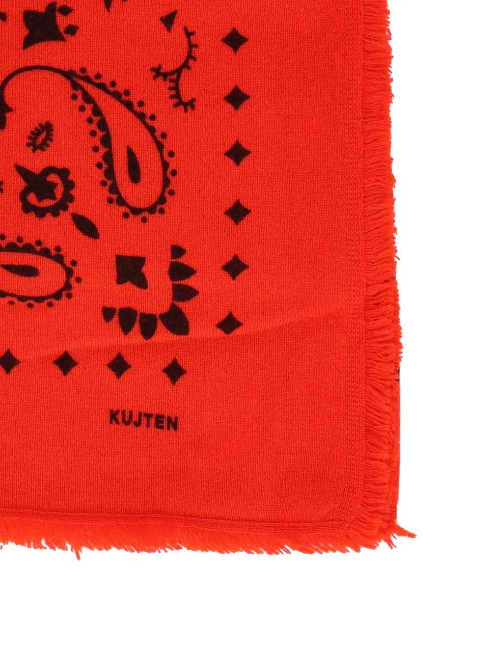 kujten Hachiko bandana met paisley-print Oranje