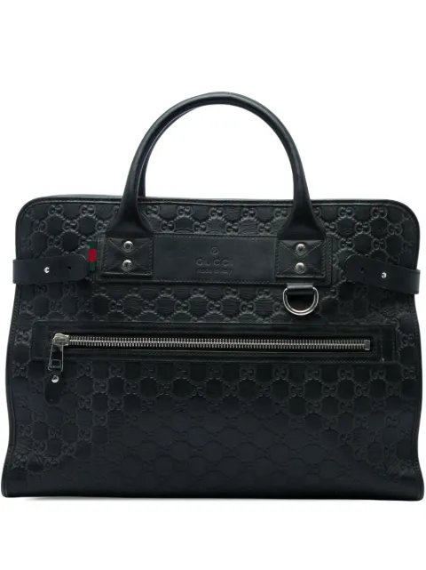 Gucci Pre-Owned 2016-2026 Guccissima Web business bag