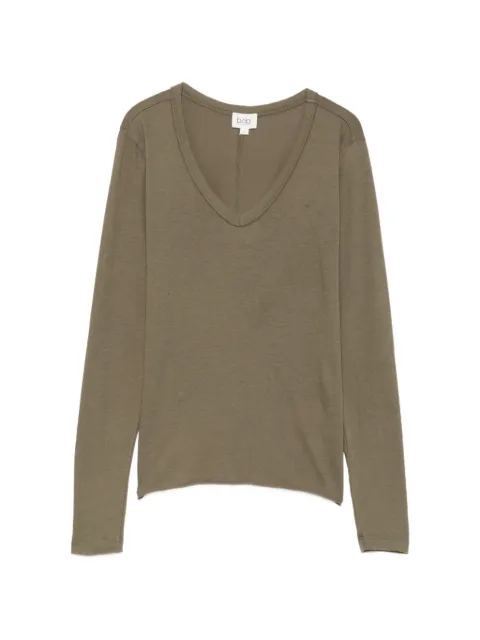 Bobi V-neck long-sleeved T-shirt