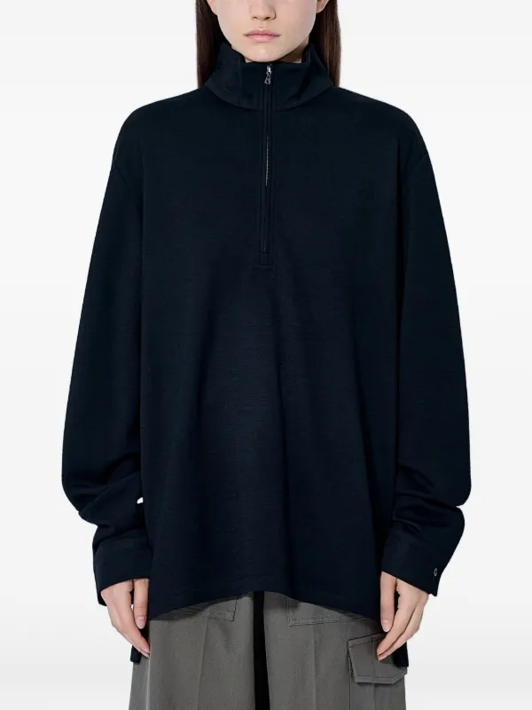 Rier Half-zip Long-sleeve Top in Black