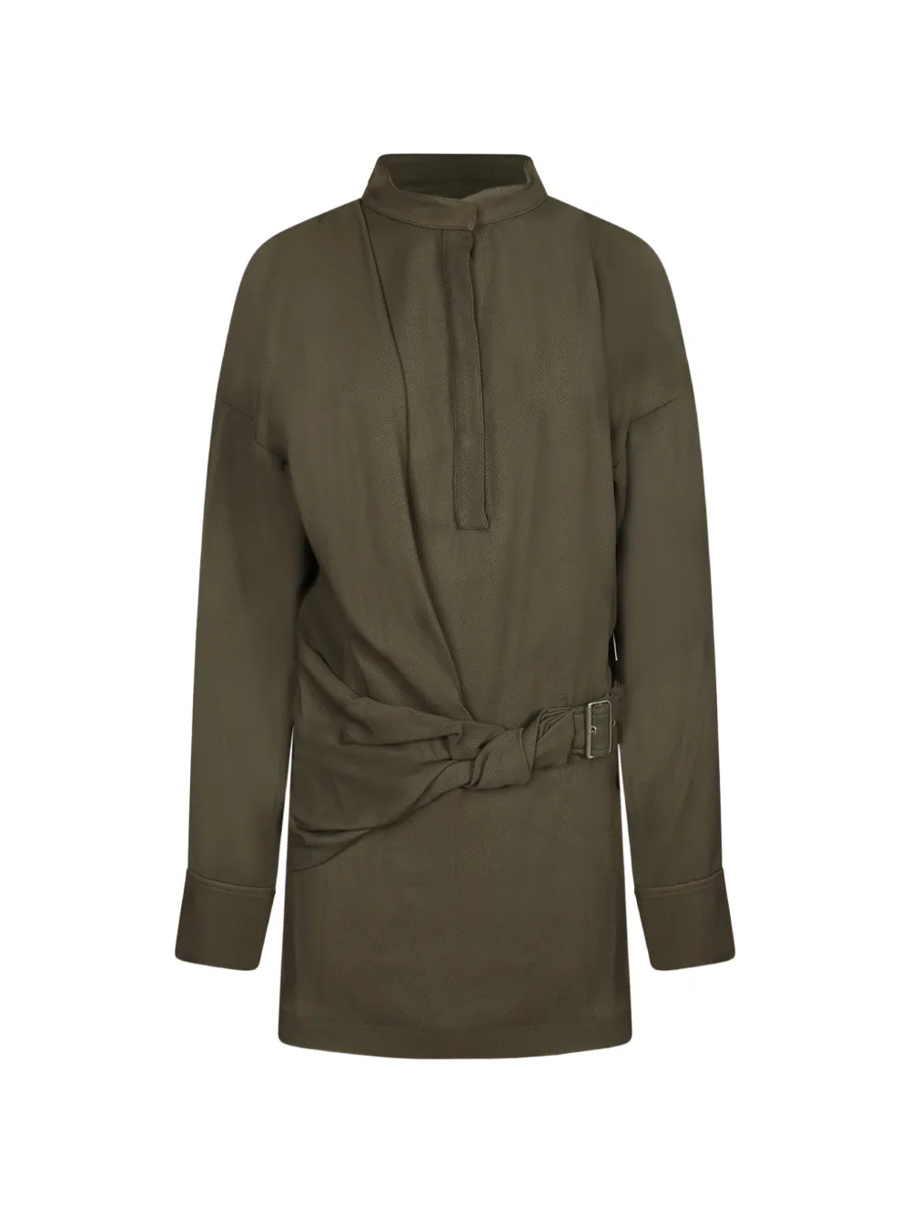 IRO Melva belted wrap mini dress - Verde